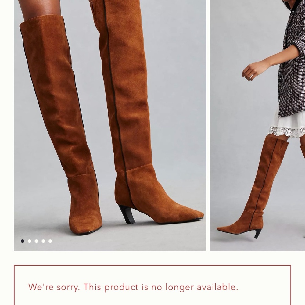Anthropology AVERLEY Morgan Brown Suede Knee-High Boots